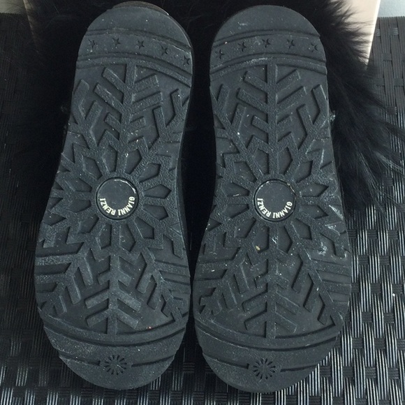 GIANNI RENZI COUTURE Black Suede And Real Fur Ankle Boots Size 7. - Picture 4 of 9